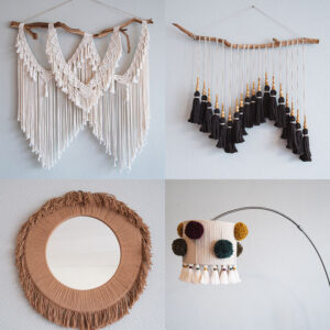 4 piezas de macramé